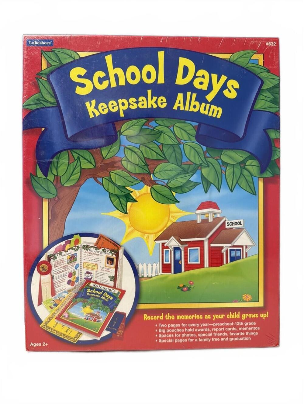Lakeshore School Days Keepsake Album Scrapbook Preschool - 12th GRADE